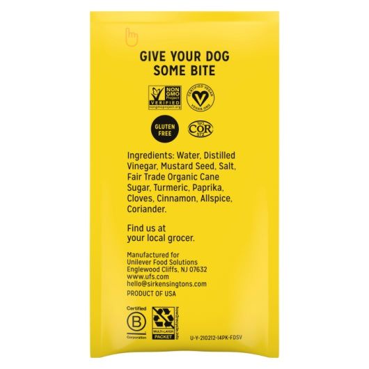 Sir Kensington's Yellow Squeeze Mustard Single Serve, 600 x 15 GR Case - DOT product image 8
