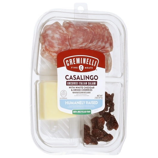Cremenelli Fine Meats Uncured Italian Casalingo Salami with White Cheddar & Dried Cherries, 12 x 1 each Case - DOT product image 5