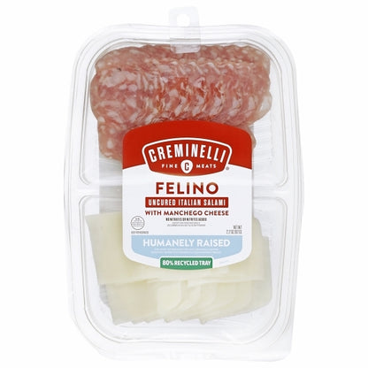 Creminelli Fine Meats Uncured Italian Felino Salami with Manchego Cheese, 12 x 1 each Case - Frozen Meat & Seafood