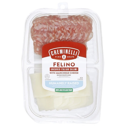 Creminelli Fine Meats Uncured Italian Felino Salami with Manchego Cheese, 12 x 1 each Case - DOT product image 3