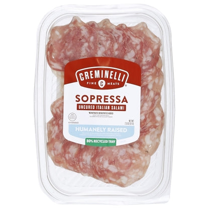 Creminelli Fine Meats Sliced Sopressa Snack Tray, 12 x 0.125 lb Case - Meat Snacks
