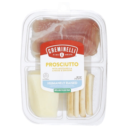 Creminelli Fine Meats Prosciutto with Mozzarella Cheese & Grissini, 12 x 1 each Case - Frozen Meat & Seafood