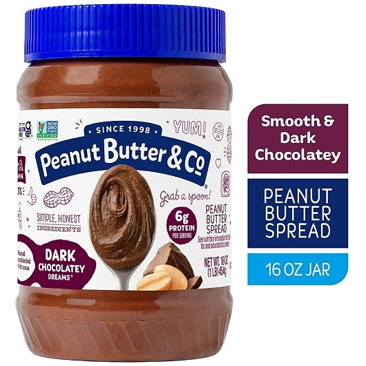 Peanut Butter & Co Dark Chocolate Dreams Peanut Butter, 6 x 16 oz Case - DOT product image 3
