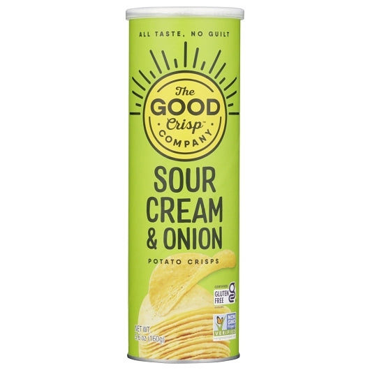 The Good Crisp Company Sour Cream & Onion Flavored Crisps Case, 8 x 5.6 oz Case - Snacks