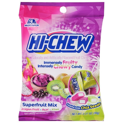 Hi-Chew Bag Superfruit Mix Candy Peg Bag, 6 x 3.17 oz Case - Candy & Confections