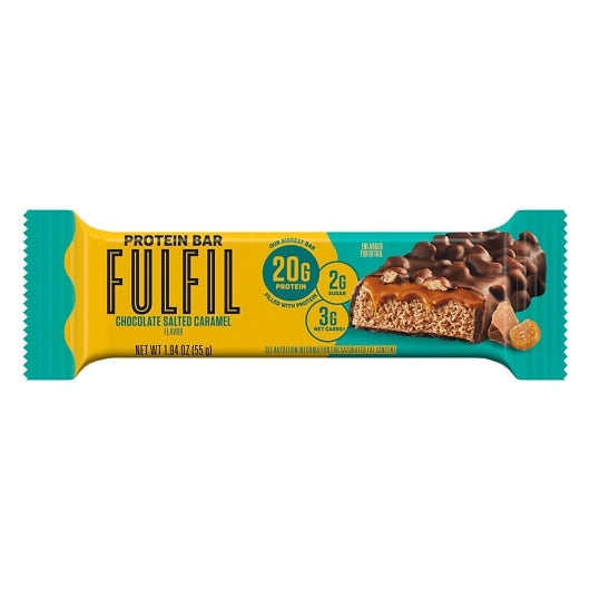 FulFil Chocolate Salted Caramel Flavored Protein Standard Bar, 6 x 12 x 1.94 oz Case - Candy & Confections