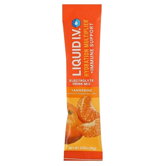 Liquid I.V. Tangerine Immune Electrolyte Drink Mix 8 Count, 12 x 8 x 0.56 oz Case - Pantry Ingredients - image 2