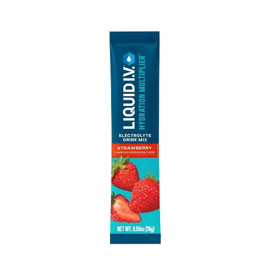 Liquid I.V. Strawberry Hydration Multiplier Electrolyte Drink Mix 8 Count, 12 x 8 x 0.56 oz Case - Pantry Ingredients