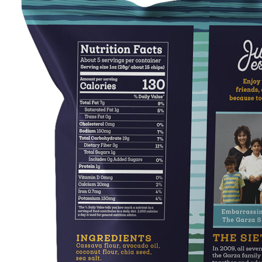 Siete Sea Salt Tortilla Chips, 12 x 5 oz Case - DOT product image 4