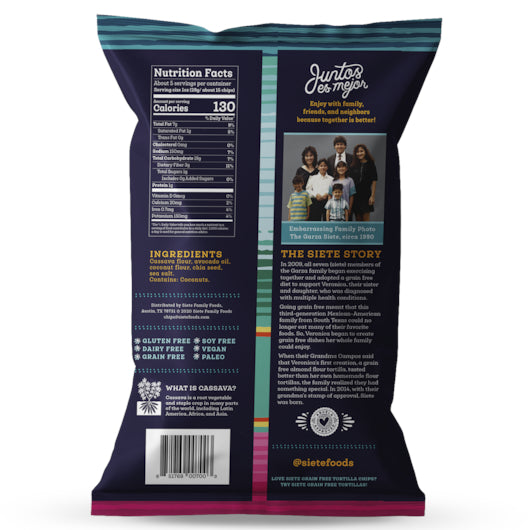 Siete Sea Salt Tortilla Chips, 12 x 5 oz Case - DOT product image 7