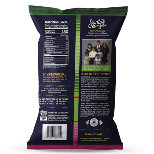Siete Lime Tortilla Chips, 12 x 5 oz Case - DOT product image 6