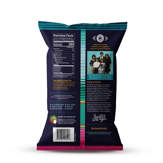 Siete Family Foods Tortilla Chips With Sea Salt, 24 x 1 oz Case - DOT product image 3