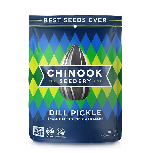 Chinook Seedery Dill Pickle Sunflower Seeds, 12 x 4 oz Case - Nuts & Seeds