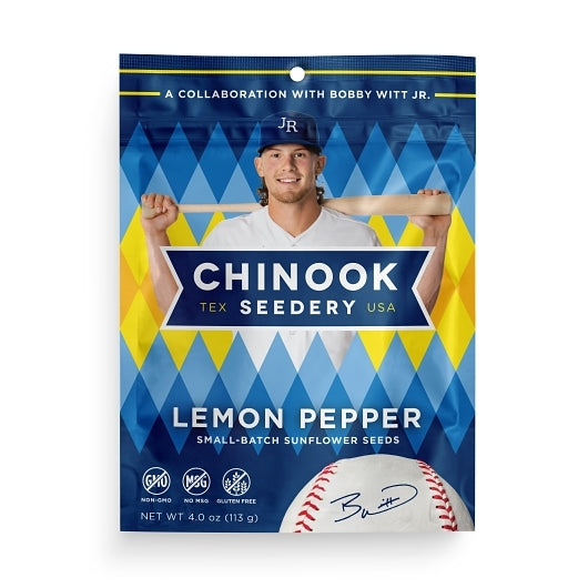 Chinook Seedery Lemon Pepper Sunflower Seeds, 12 x 4 oz Case - Nuts & Seeds