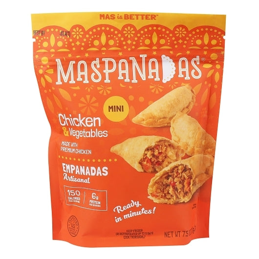 Maspanadas Chicken & Vegetable Empanadas, 6 x 7.5 oz Case - Frozen Snacks & Appetizers