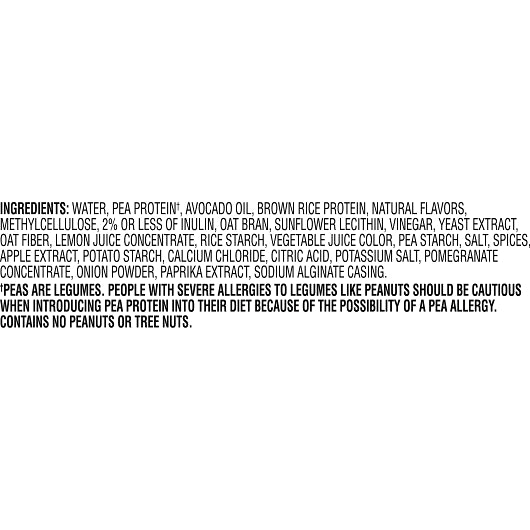 Beyond Meat Vegan Plant-Based Sausage Original Brat, 8 x 14 oz Case - Prepared Foods