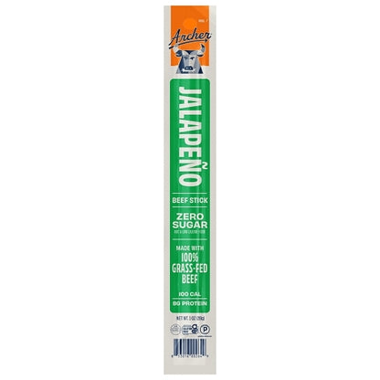 Country Archer Jerky Co Jalapeno Grass-Fed Beef Sticks, 6 x 18 x 1 oz Case - DOT product image 3