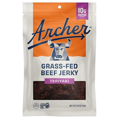 County Archer Jerky Teriyaki Grass-Fed Beef Jerky, 12 x 2.5 oz Case - DOT product image 3