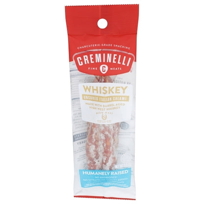 Creminelli Fine Meats Whiskey Uncured Italian Salami, 9 x 1 each Case - Frozen Meat & Seafood