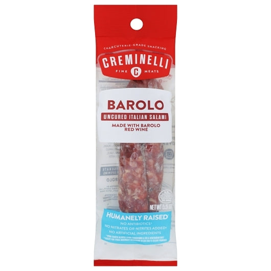 Creminelli Fine Meats Barolo Uncured Italian Salami Made With Barolo Red Wine, 9 x 1 each Case - DOT product image 3