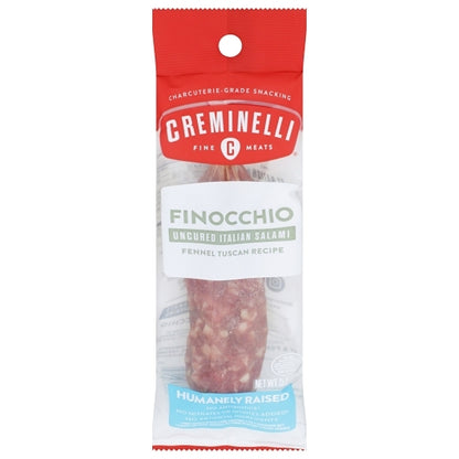 Creminelli Fine Meats Finocchio Uncured Italian Salami, 9 x 1 each Case - Frozen Meat & Seafood