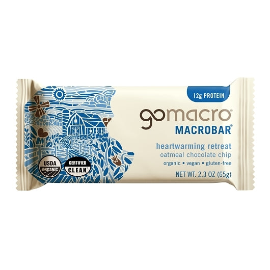 Gomacro Oatmeal Chocolate Chip Bar, 12 x 2.3 oz Case - Pantry Ingredients