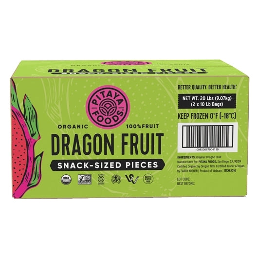 Pitaya Plus Organic IQF Organic Dragon Fruit, 1 x 20 lb Case - DOT product image 4