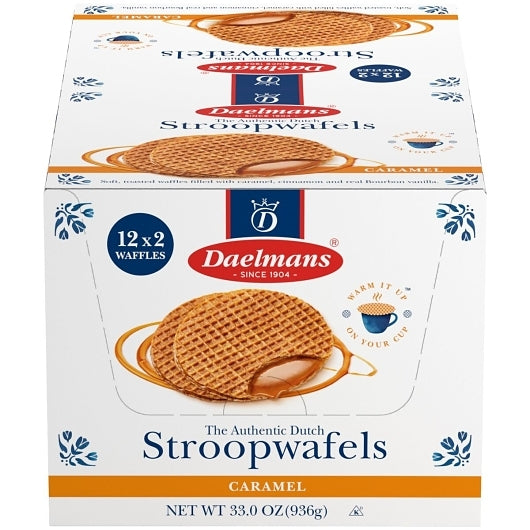 Daelmans Jumbo Caramel Wafer Duo Pack, 4 x 12 x 2.75 oz Case - Bakery & Desserts