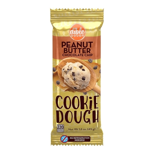 Dible Dough Shelf Stable Peanut Butter Cookie Dough Bar, 2 x 10 x 1.6 oz Case - Bakery & Desserts