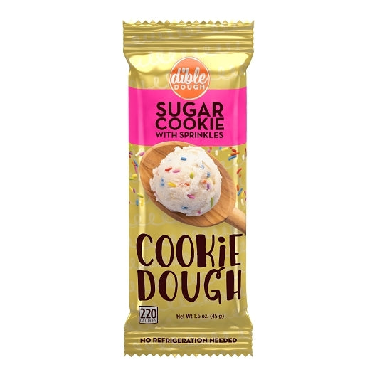 Dible Dough Shelf Stable Sugar Cookie Dough Bar, 2 x 10 x 1.6 oz Case - Bakery & Desserts