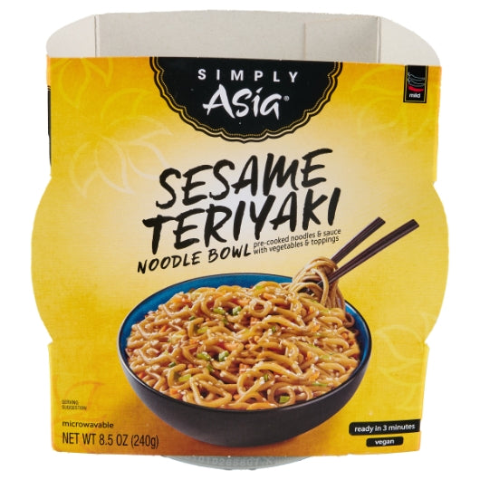 Sesame Teriyaki Noodle Bowl Sesame Teriyaki, 6 x 8.5 oz Case - Prepared Foods