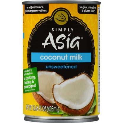 Simply Asia Coconut Milk, 24 x 13.66 fl oz Case - Pantry Ingredients