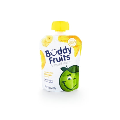 Buddy Fruits Apple & Banana Blended Fruit, 18 x 3.2 oz Case - Dried Fruit & Fruit Snacks