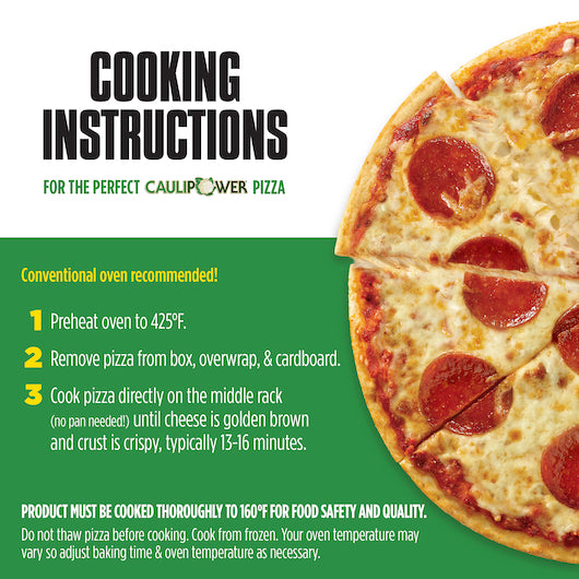 Caulipower Gluten-Free All Natural Uncured Pepperoni Cauliflower Crust Pizza, 8 x 11.3 oz Case - Prepared Foods