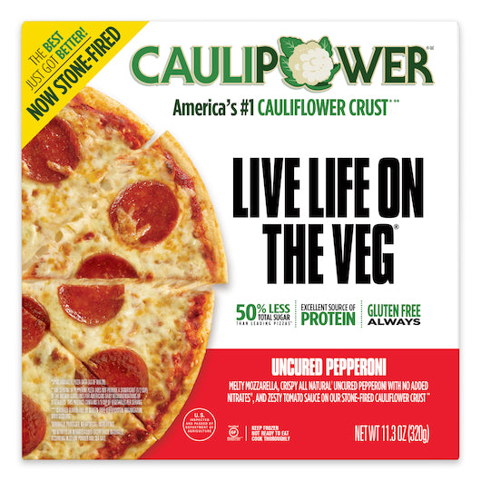 Caulipower Gluten-Free All Natural Uncured Pepperoni Cauliflower Crust Pizza, 8 x 11.3 oz Case - DOT product image 7