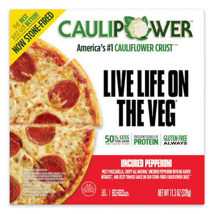 Caulipower Gluten-Free All Natural Uncured Pepperoni Cauliflower Crust Pizza, 8 x 11.3 oz Case - DOT product image 7