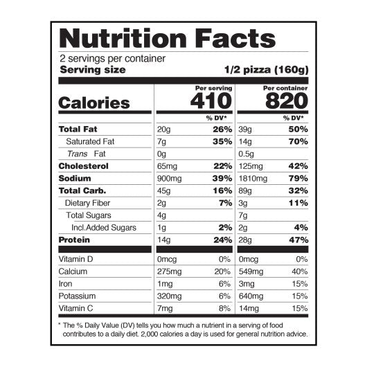 Caulipower Gluten-Free All Natural Uncured Pepperoni Cauliflower Crust Pizza, 8 x 11.3 oz Case - DOT product image 4
