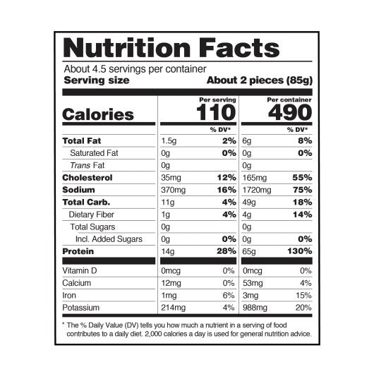 Caulipower Gluten-Free Chicken Tenders, 8 x 14 oz Case - DOT product image 3