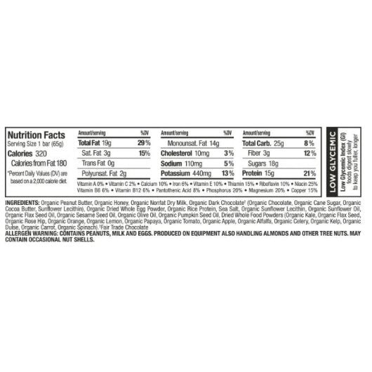 Perfect Bar Dark Chocolate Chip Peanut Butter Bar, 16 x 2.3 oz Case - DOT product image 3