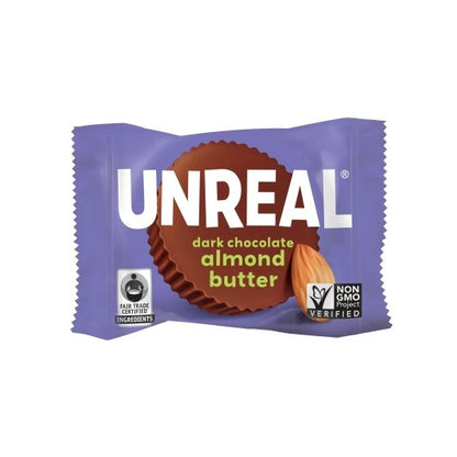 Unreal Candy Dark Chocolate Almond Butter Cup Caddy Case, 6 x 40 x 0.5 oz Case - Candy & Confections
