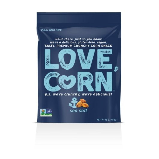 Love Corn Sea Salt Impulse Bag, 10 x 1.6 oz Case - Snacks