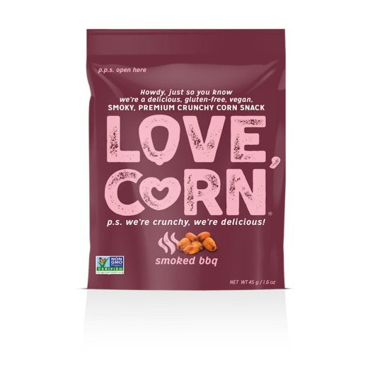 Love Corn Barbecue Impulse Bag, 10 x 1.6 oz Case - Snacks