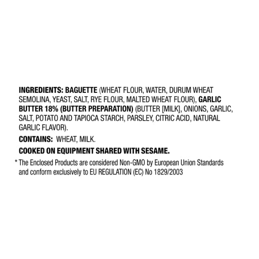 Julians Butter and BUTTER & GARLIC BAGUETTE - Traditional (Twin Packs), 12 x 12.35 oz Case - Breads, Rolls & Buns