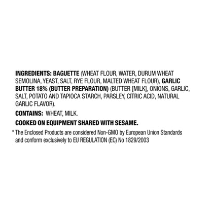 Julians Butter and BUTTER & GARLIC BAGUETTE - Traditional (Twin Packs), 12 x 12.35 oz Case - Breads, Rolls & Buns
