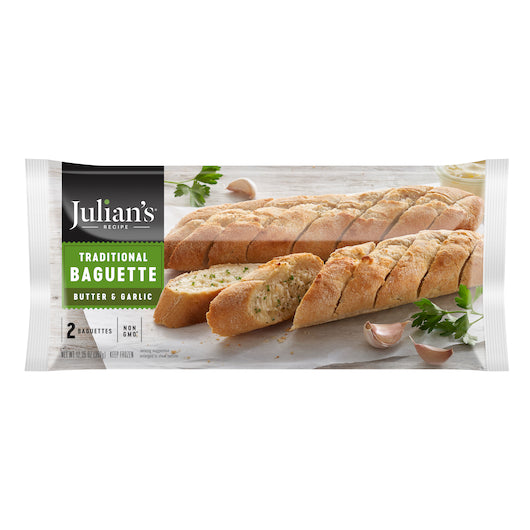 Julians Butter and BUTTER & GARLIC BAGUETTE - Traditional (Twin Packs), 12 x 12.35 oz Case - DOT product image 3
