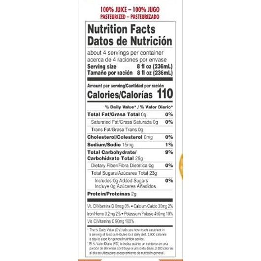 Sunberry Farms ORANGE JUICE 100%, 12 x 33.8 fl oz Case - DOT product image 3