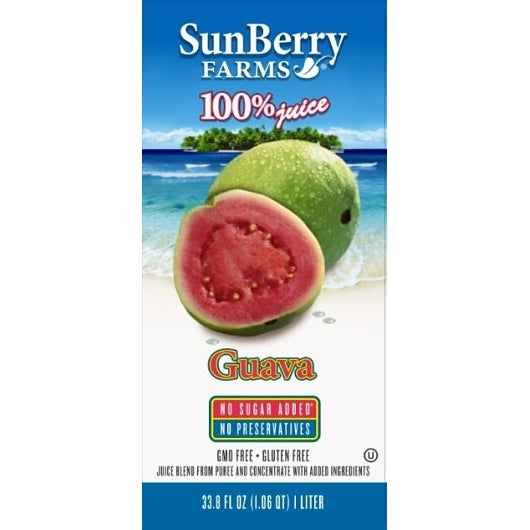 Sunberry Farms GUAVA 100% JUICE, 12 x 33.81 fl oz Case - DOT product image 3