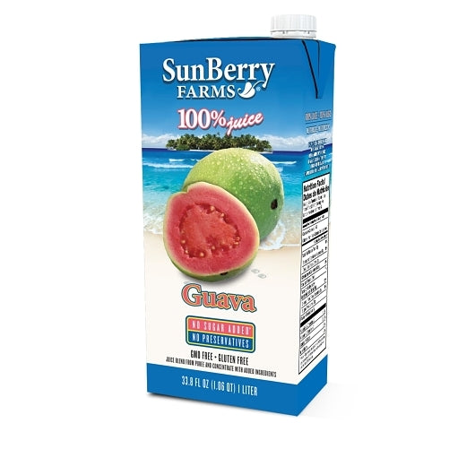 Sunberry Farms GUAVA 100% JUICE, 12 x 33.81 fl oz Case - DOT product image 4