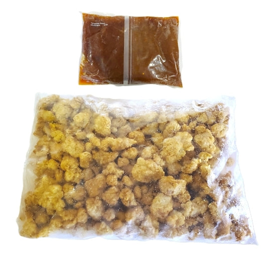 Green Dragon Whole Grain Tangerine Chicken Nuggets, 6 x 7.15 lb Case - Frozen Meat & Seafood