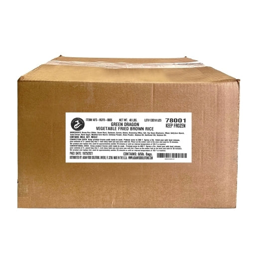 Green Dragon VEGETABLE FRIED Brown RICE, 8 x 5 lb Case - DOT product image 5